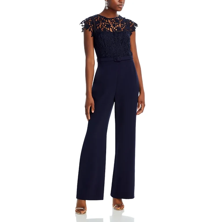 Eliza J Lace Bodice Jumpsuit