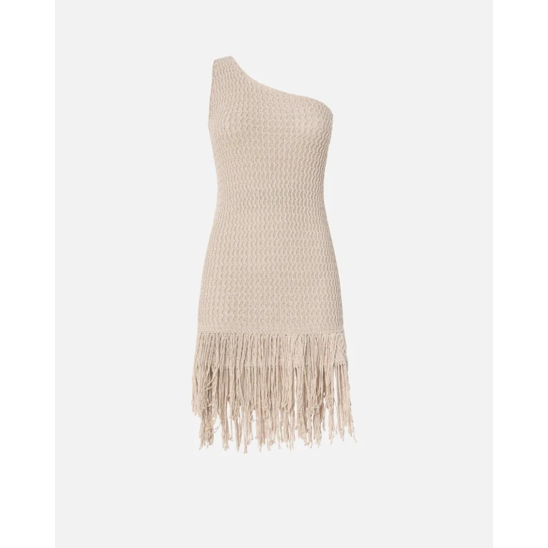 Pinko - Asymmetrisches Fransen-Kleid - XS