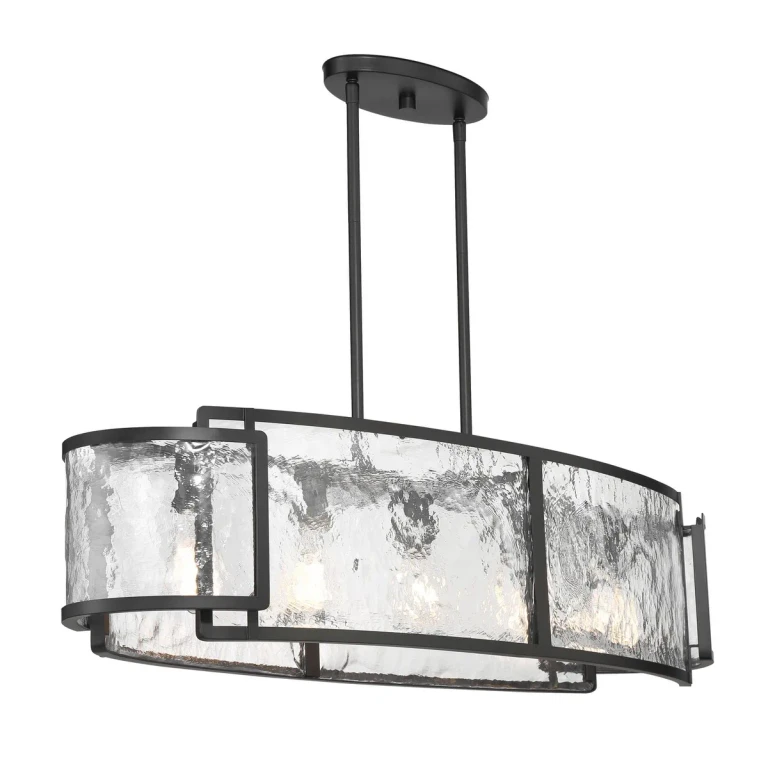 Coal Six Light Island Pendant from the Bella Collina Collection