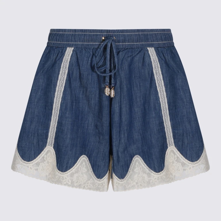 Zimmermann Shorts Railway Blue _co - Women