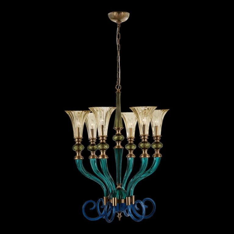 Winter Brass Chandelier from the Tinta Collection