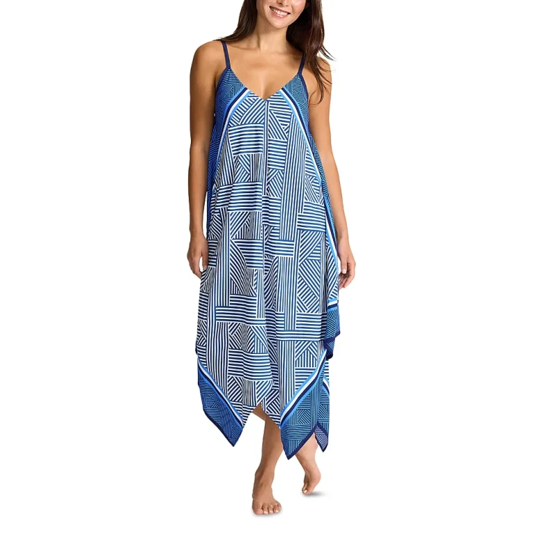 Tommy Bahama Fractured Stripe Swim Cover-Up Dress