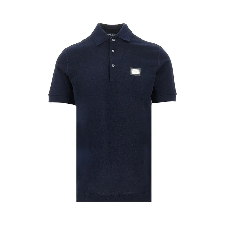Dolce & Gabbana Piquet-Poloshirt mit Logo-Plakette