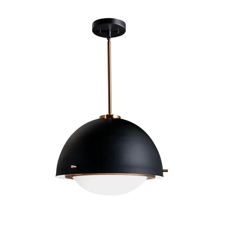 Matte Black Brass Pendant from the Fusion Collection
