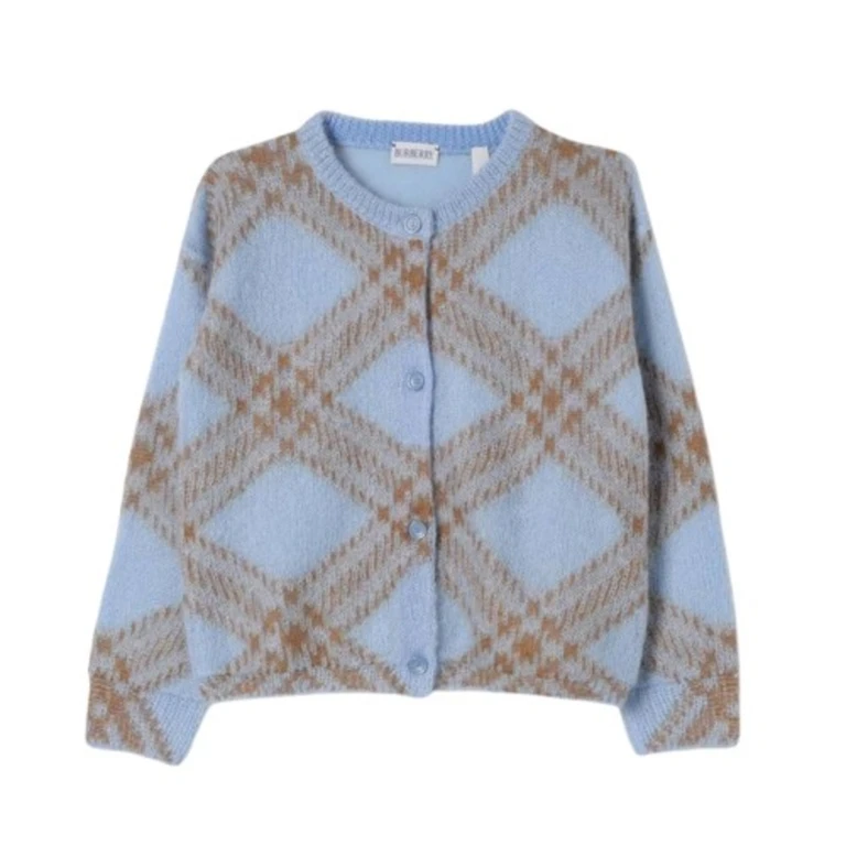 Burberry Girls Bethane Checked Cardigan