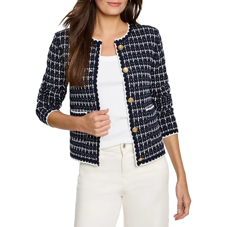 Nic+Zoe Mixed Media Sweater Jacket