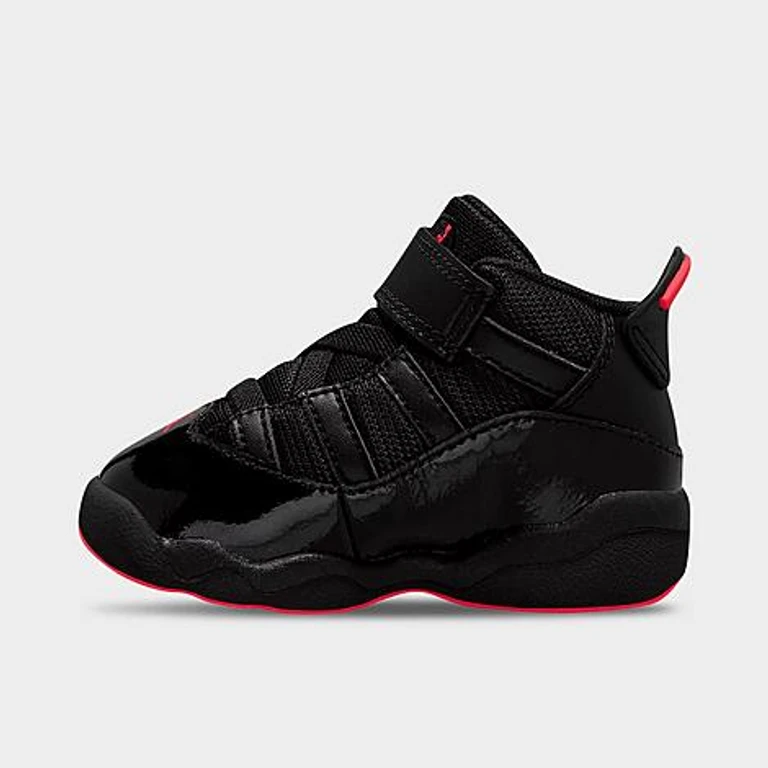 Kids Toddler Air 6 Rings Basketball Shoes in Black/Infrared 23 Size: 4.0