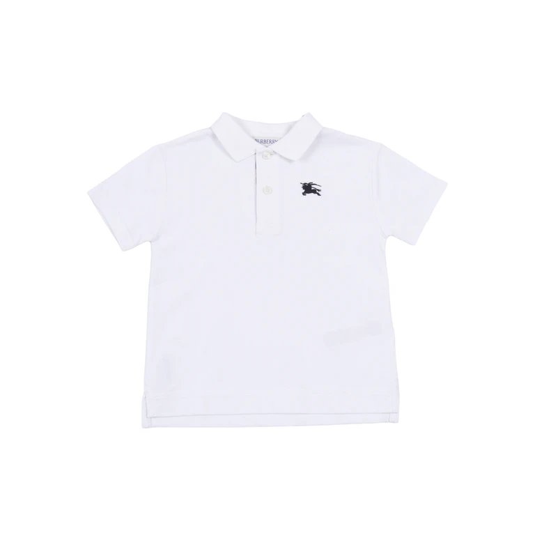 Burberry INF BOY POLO SHIRTS White Cotton