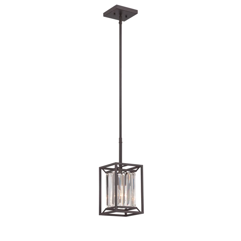 Vintage Bronze One Light Mini Pendant from the Linares Collection