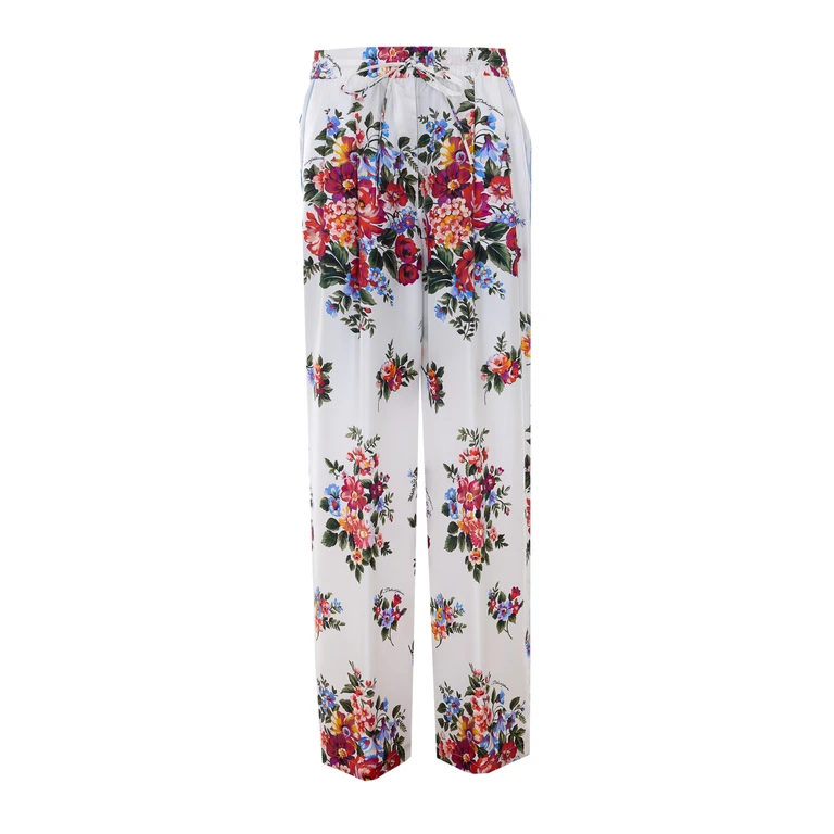 Dolce & Gabbana Trousers White Silk - Women