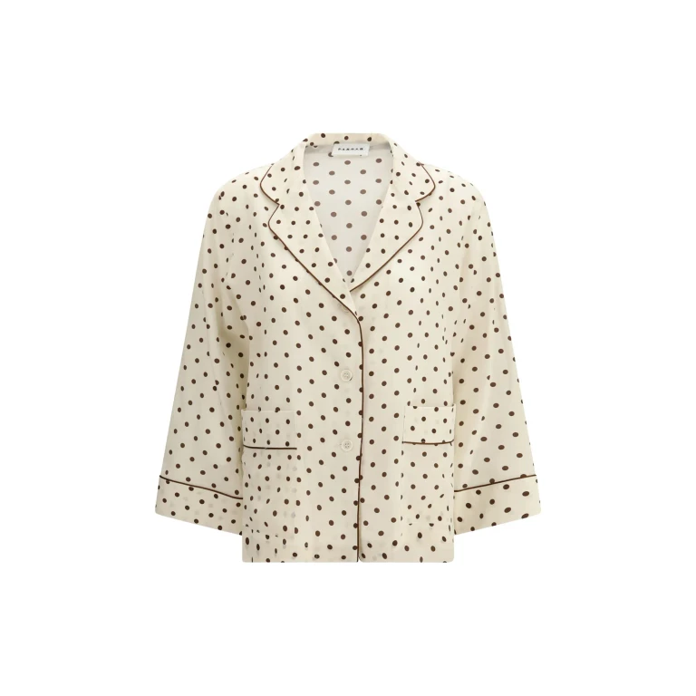 Parosh Polka-dot Silk Shirt