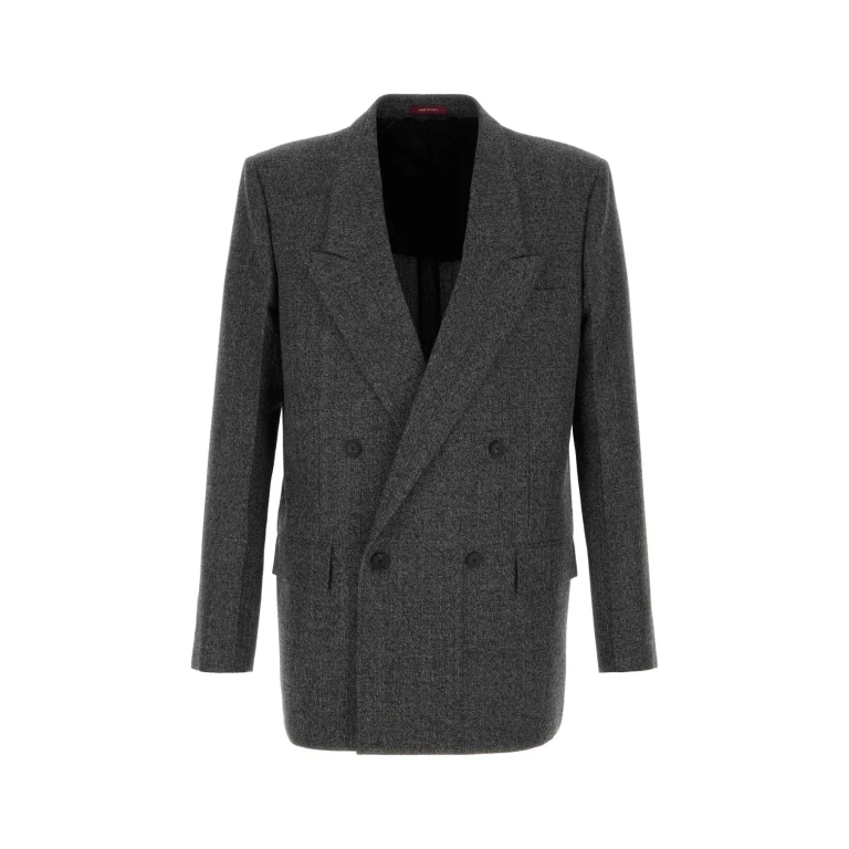 Gucci Melange Charcoal Wool Blazer