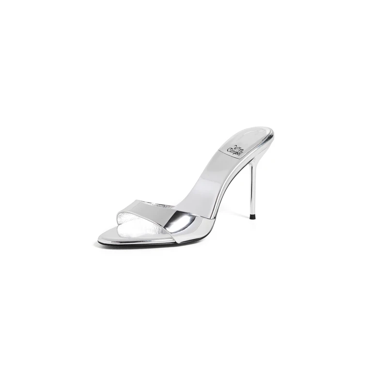 Jeffrey Campbell Ce-Soire Mules Silver Mirror 5.5