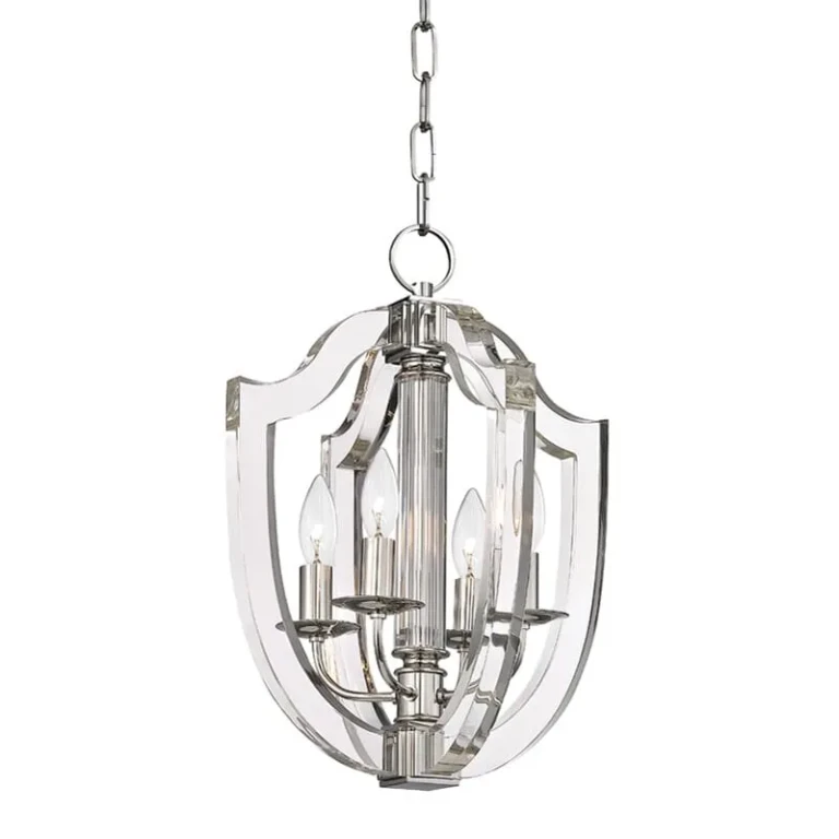 Arietta 4-Light 17" Pendant Light in Polished Nickel
