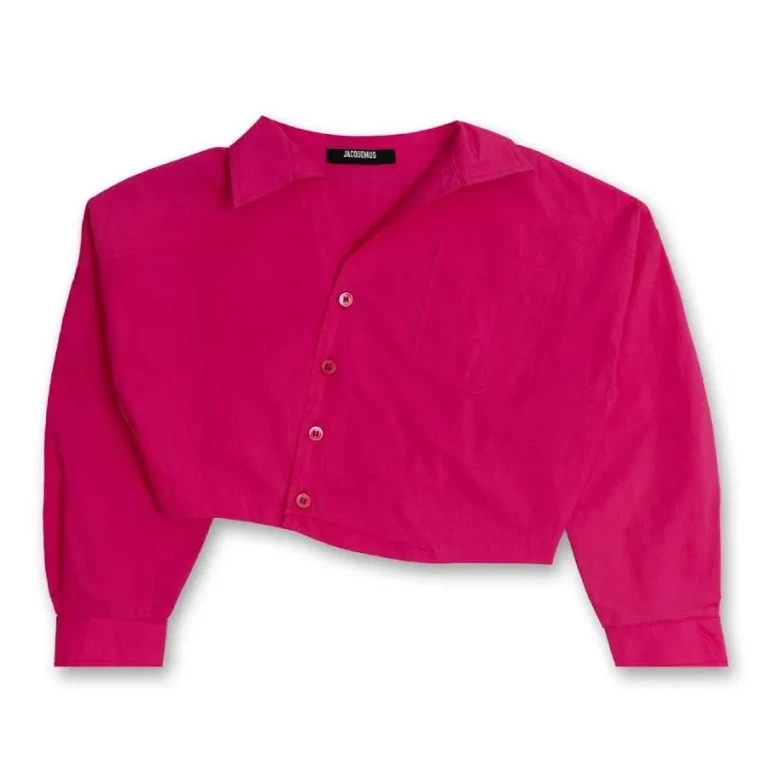 Jacquemus Girls Cropped Asymmetrical Shirt