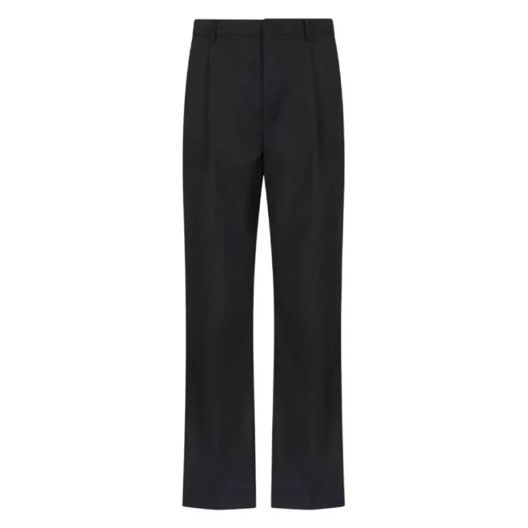 Emporio Armani Virgin Wool Pleated Trousers