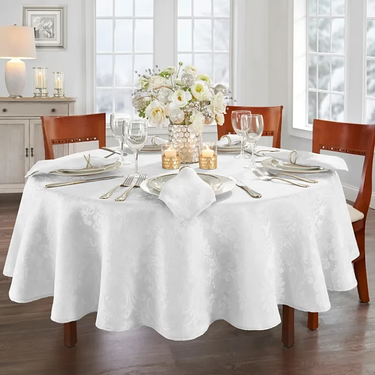 Elrene Caiden Elegance Damask Oval Tablecloth, 60 x 84