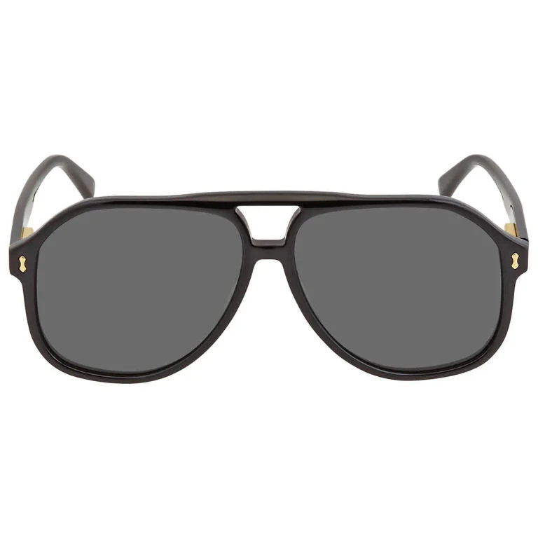 Gucci Grey Pilot Mens Sunglasses GG1042S 001 60