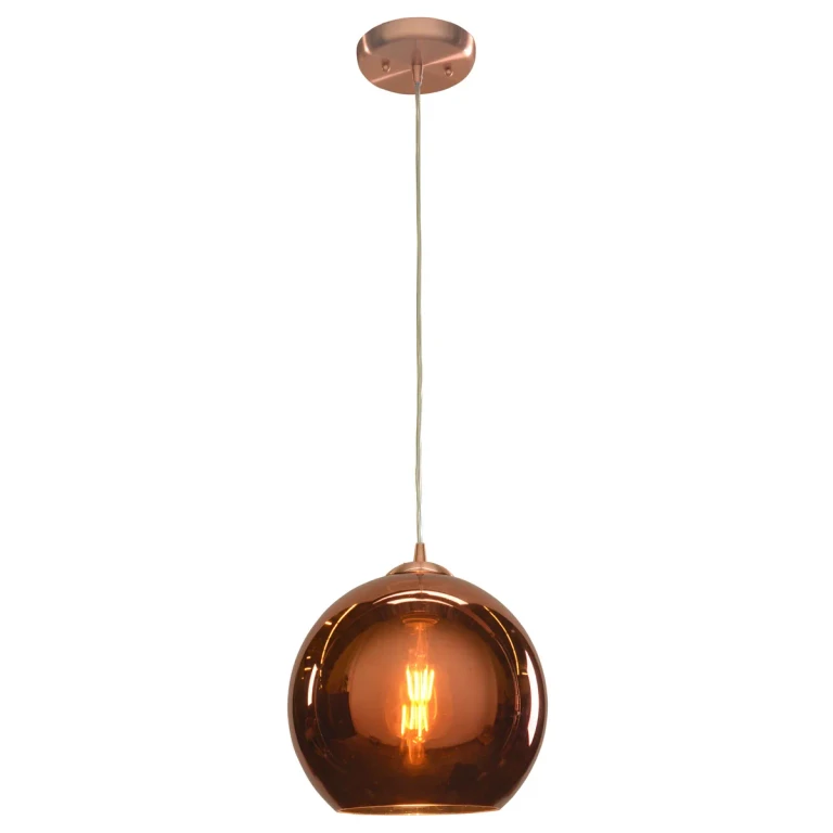 Brushed Copper One Light Pendant from the Glow Collection