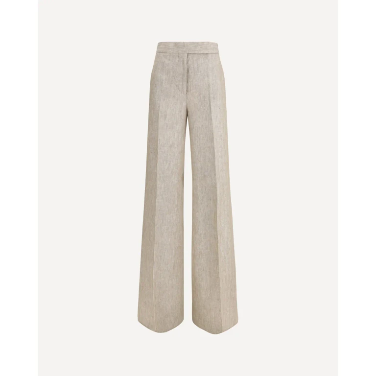 Pantaloni in lino Max Mara Deserto da donna, taglia 42