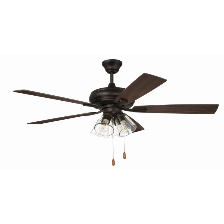 Espresso 52"Ceiling Fan from the Eos Clear 4 Light Collection