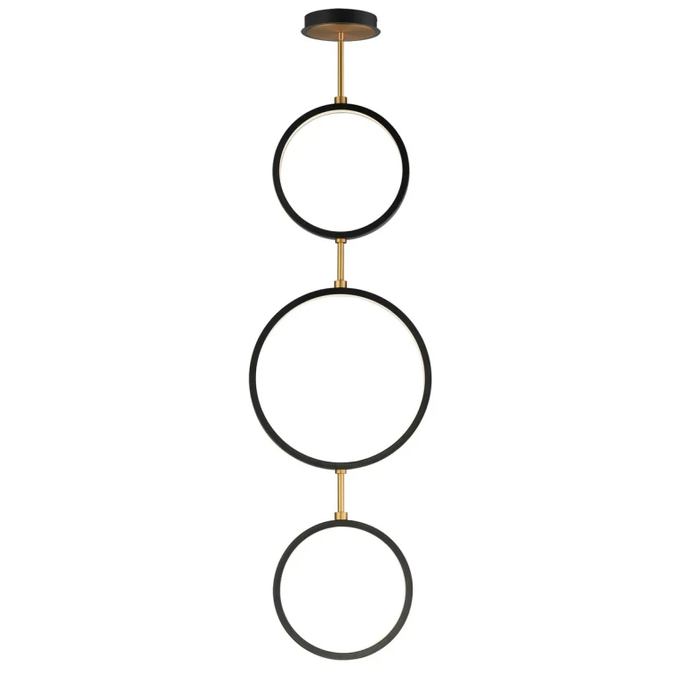 Black Gold LED Pendant from the Hoopla Collection