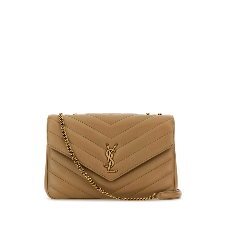 Camel Leather Large Lou Shoulder Bag Naturaltan Borse A Tracolla - Women