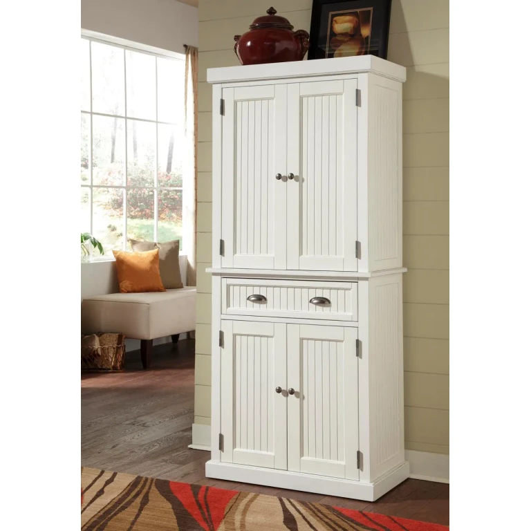 Nantucket Off-White Tall Storage Pantry