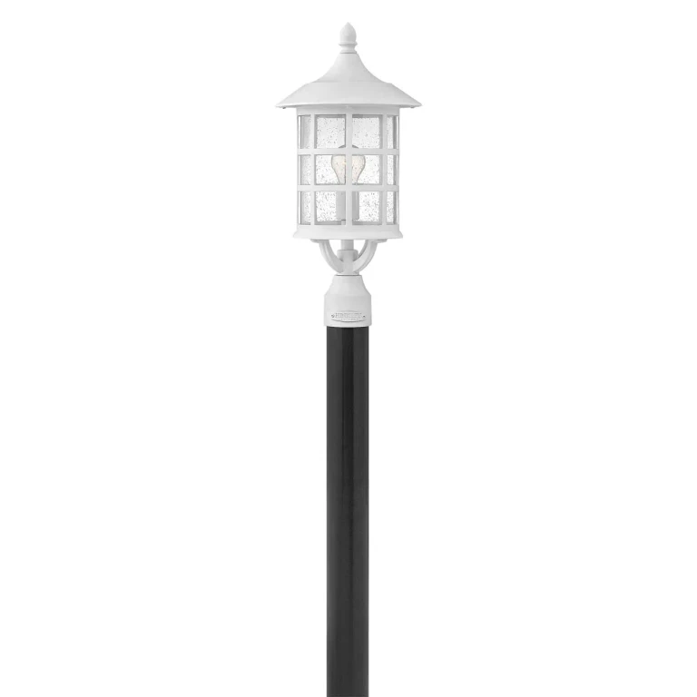 Textured White LED Outdoor Lantern from the Freeport Coastal Elements Collection