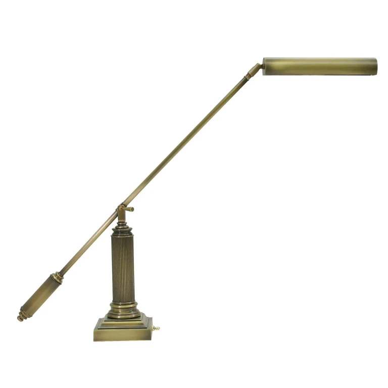 House of Troy 10" Piano Desk Lamp in Antique Brass Finish