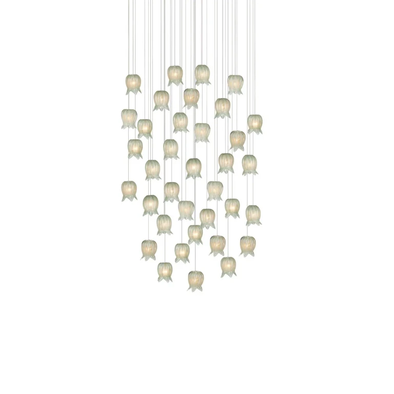 Green Silver 36 Light Pendant from the Polpo Collection