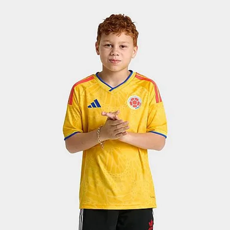 adidas Big Kids Colombia Home Replica Soccer Jersey in Team Colors Size: XS