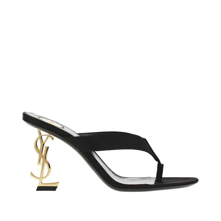 Saint Laurent Opyum Satin-Zehentrenner-Mules