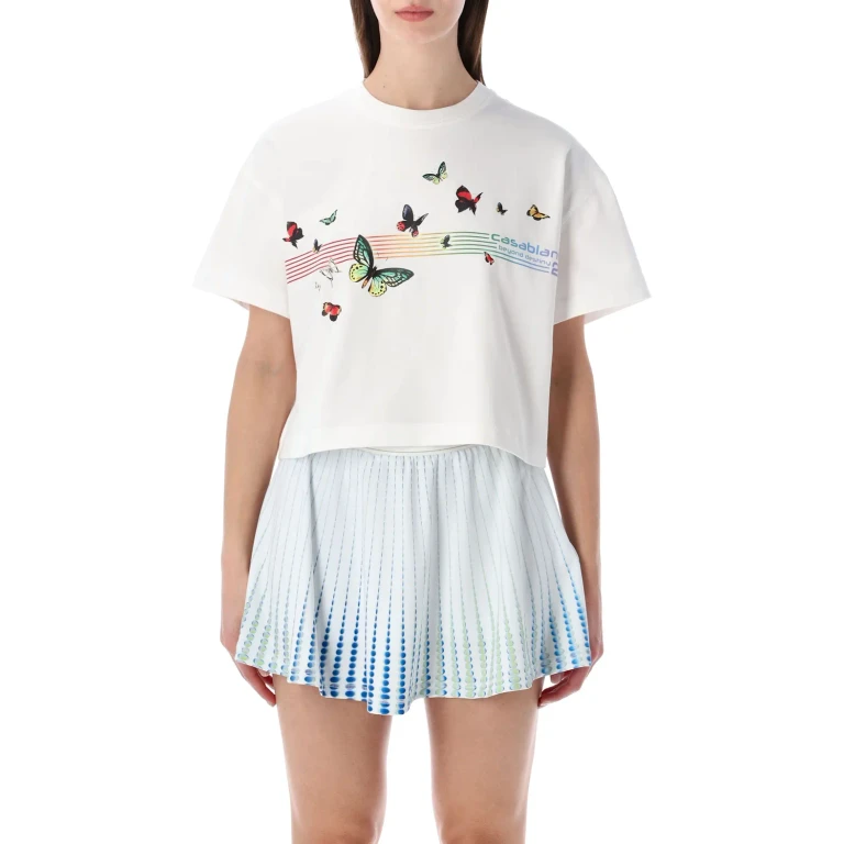 Butterfly Cropped T-shirt