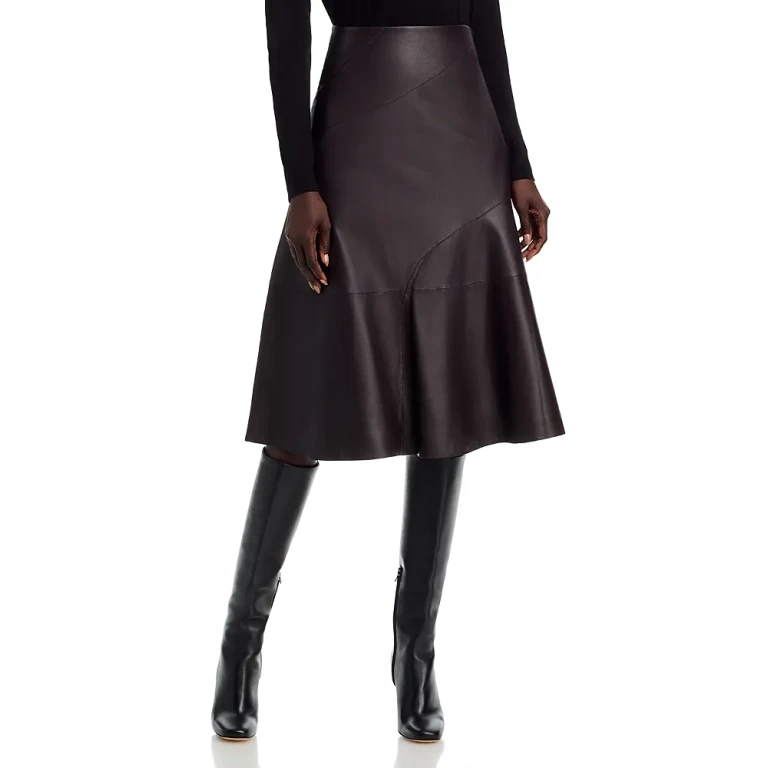 Boss Sevani Leather Skirt