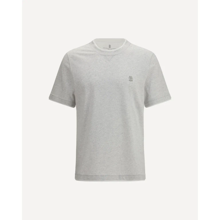Brunello Cucinelli heren T-shirt van katoen met logo
