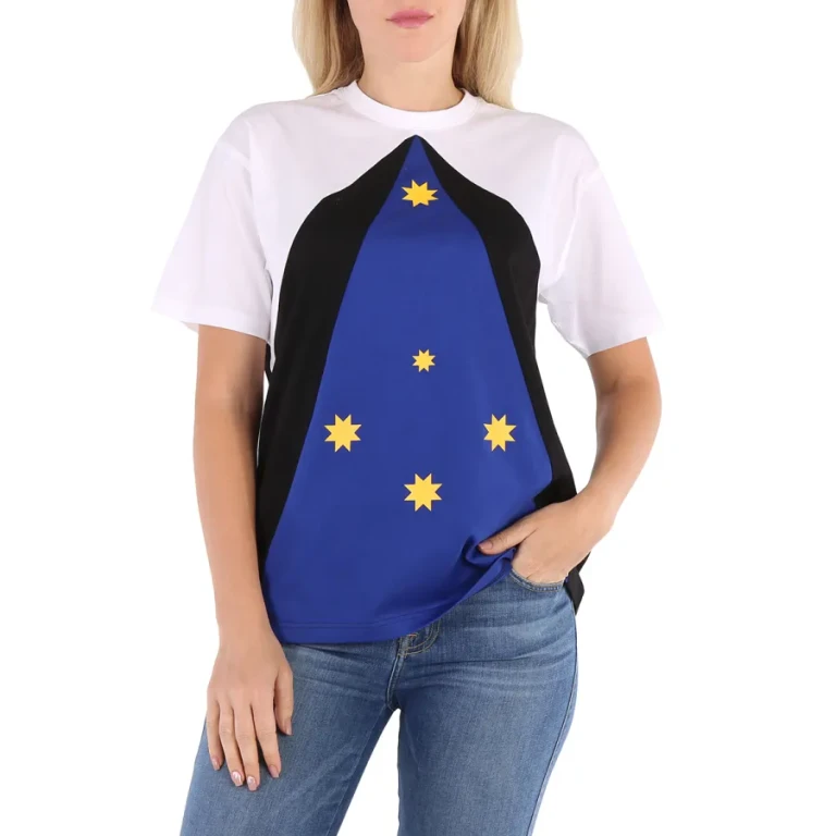 Burberry Color-Block Star-Print T-Shirt