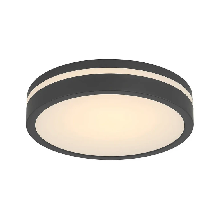 Matte Black LED Flush Mount from the Soltra Collection