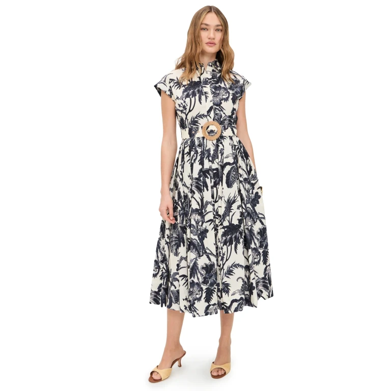 Cara Cara Octavia Dress Fauna Floral Navy 4