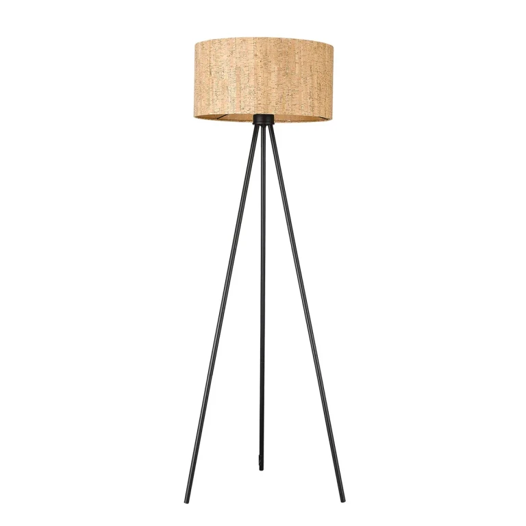 Matte Black One Light Floor Lamp from the Lisbon Collection