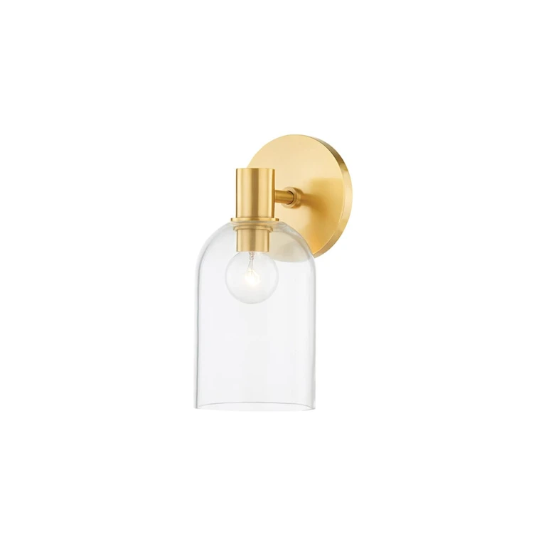 Mitzi Paisley Bathroom Vanity Light in Aged Brass