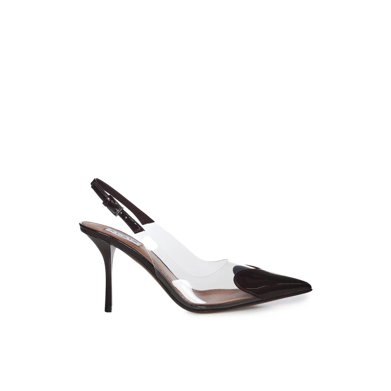 Alaia With Heel Aubergine Lambskin - Women