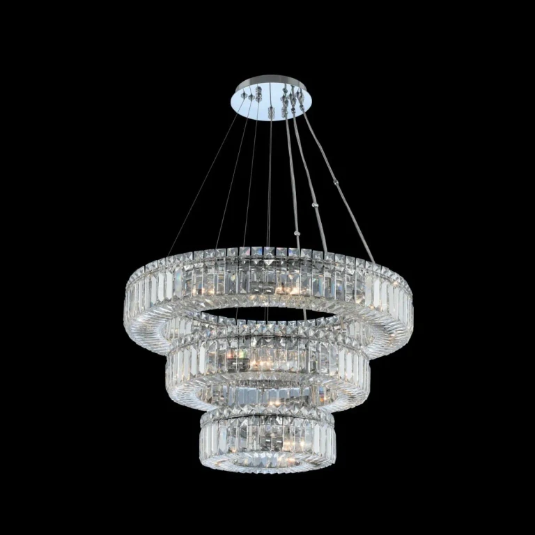 Rondelle 18-Light 26" Pendant Light in Chrome