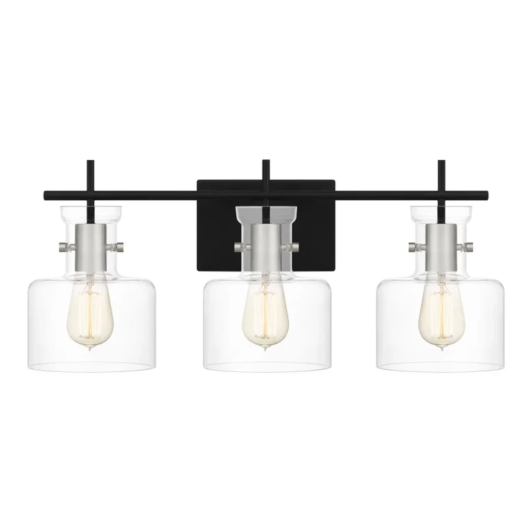 Matte Black Three Light Bath from the Pensbury Collection