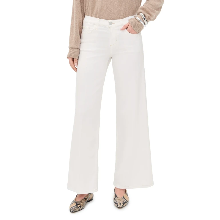 Joe's Jeans The Lou Lou Low Rise Wide Leg Petite Jeans White 26