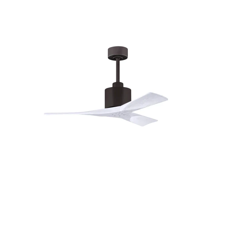 Nan 6-Speed DC 42 Ceiling Fan in Textured Bronze with Matte White blades