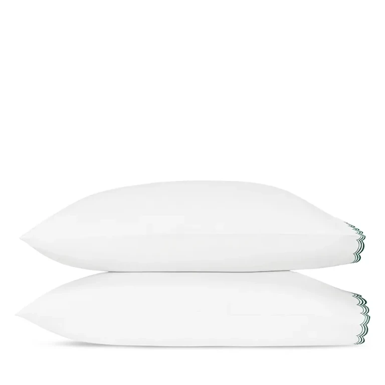 Matouk Stella Scalloped Embroidered King Pillowcase, Pair