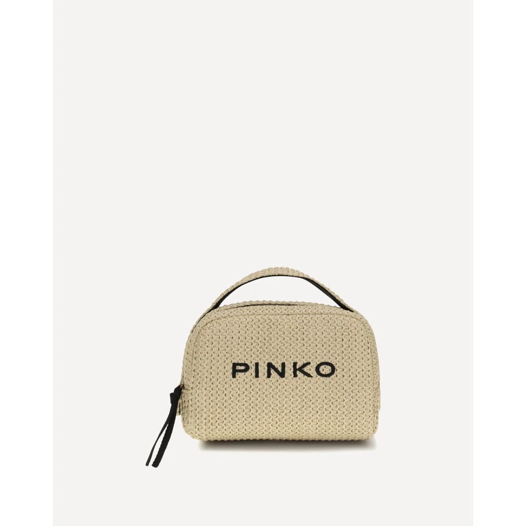 PINKO Small raffia Beauty Case Female UNI