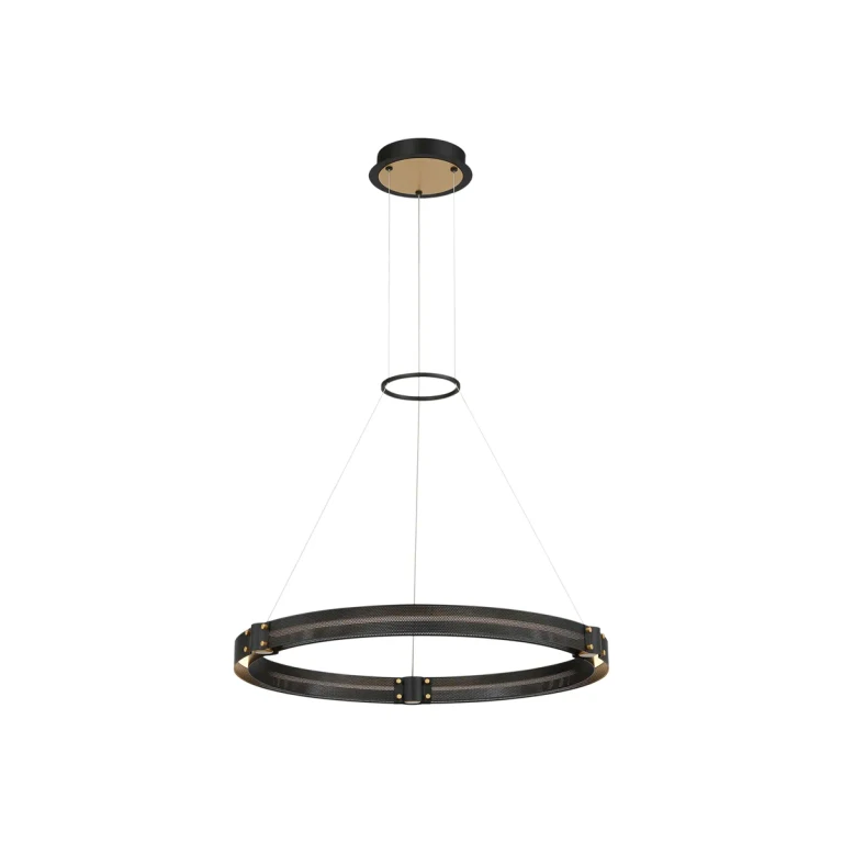 Matte Black Gold LED Chandelier from the Admiral Collection