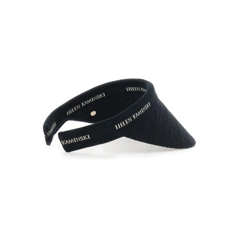 Helen Kaminski Carter Black Hat With Wide Brim In Cotton For Women